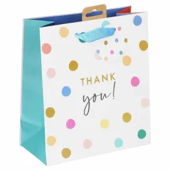 Thank You Polka Dots Medium Gift Bag>Glick Flash Sale