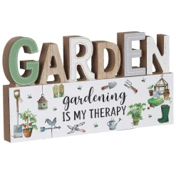 Green Fingers 'Gardening Is My Therapy' Plaque><noscript><img width=