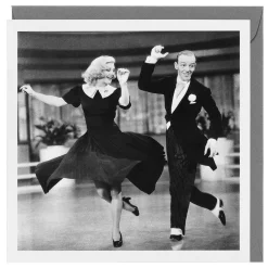Holy Mackerel Black & White 'Fred Astaire And Ginger Rogers' Greetings Card>Temptation Gifts Online