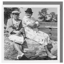 Holy Mackerel Black & White 'Two Ronnies' Greetings Card><noscript><img width=