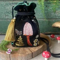 Forage Black Tie Top Make Up Pouch><noscript><img width=