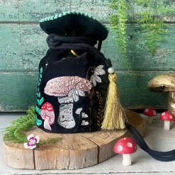 Forage Black Tie Top Make Up Pouch><noscript><img width=