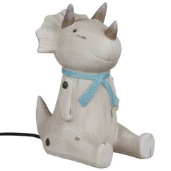 Wood Effect Sitting Triceratops Light>House Of Disaster Cheap