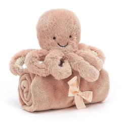 Coral Pink Odell Octopus Soother>Jellycat Clearance