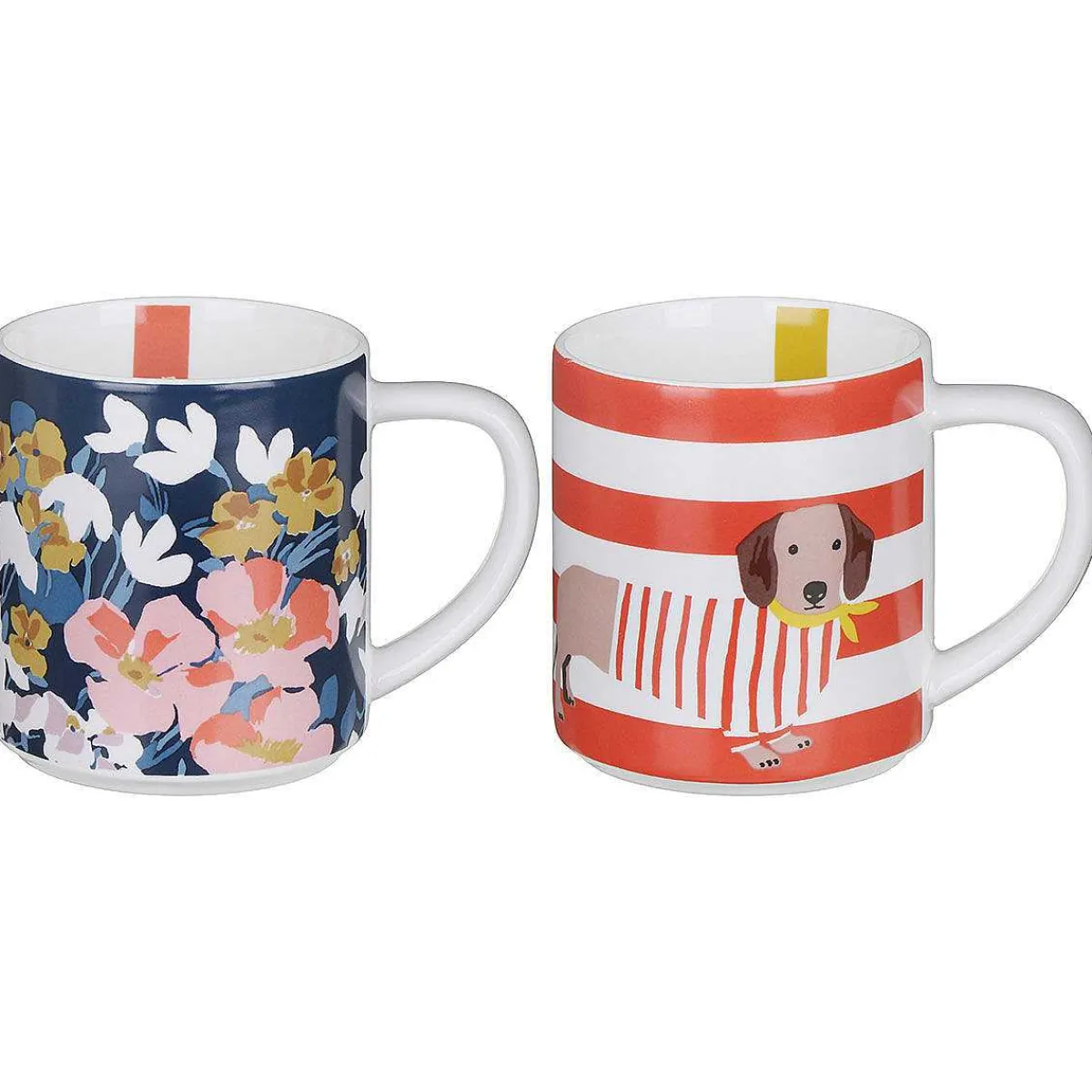 The Bright Side Set Of Two Stackable Mugs>Joules Clearance