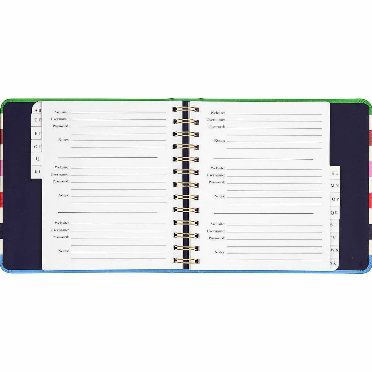Adventure Stripe Password Book>Kate Spade New York Cheap
