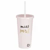 Blush Miss To Mrs Bridal Acrylic Tumbler With Straw>Kate Spade New York Discount