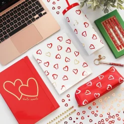 Brushstroke Hearts Acrylic Tumbler With Straw><noscript><img width=