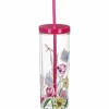Dragonflies And Tulips Acrylic Tumbler With Straw>Kate Spade New York Best Sale