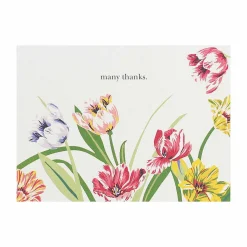Dragonflies And Tulips Thank You Notecard Set>Kate Spade New York Outlet