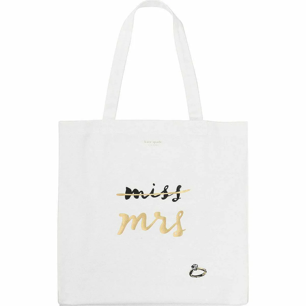 'Miss To Mrs' Bridal Canvas Book Tote>Kate Spade New York Store