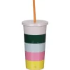 Stripe Tumbler With Straw>Kate Spade New York Sale