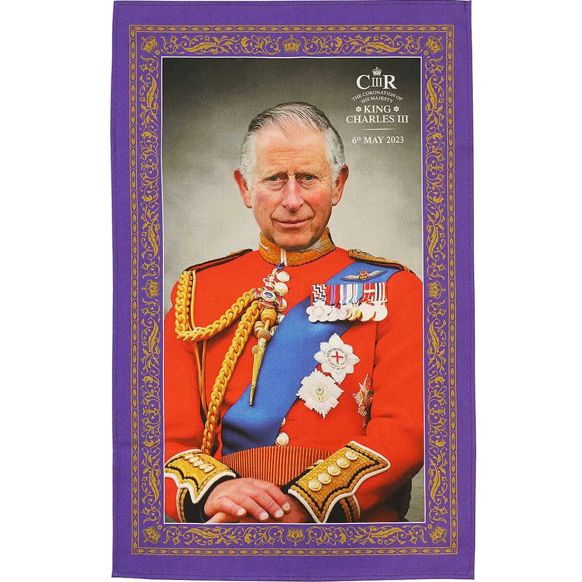 King Charles Iii Coronation Tea Towel>Temptation Gifts Best