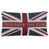 King Charles Iii Coronation 'God Save The King' Rectangular Chenille Cushion>Temptation Gifts New