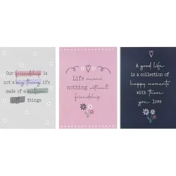 'Friendship' Set Of 3 A6 Notebooks><noscript><img width=