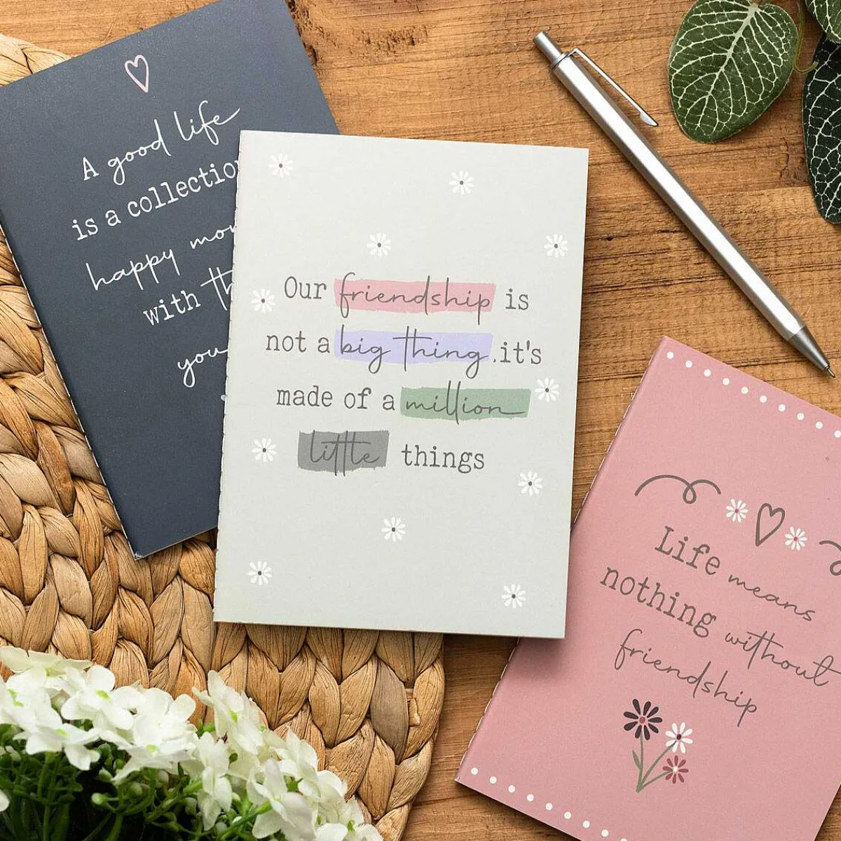 'Friendship' Set Of 3 A6 Notebooks>Langs Cheap