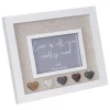Heart Pebbles 6X4 Photo Frame>Langs New