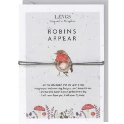 'Robins Appear' Bracelet & Plantable Seed Card><noscript><img width=