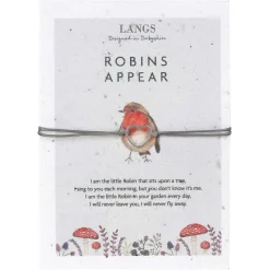 'Robins Appear' Bracelet & Plantable Seed Card><noscript><img width=