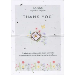 'Thank You' Bracelet & Plantable Seed Card>Langs Cheap