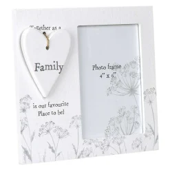 'Together As A Family' Heart Charm 4X6 Photo Frame><noscript><img width=