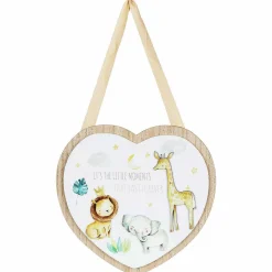 Little Moments Safari Wooden Heart Plaque>Temptation Gifts Clearance