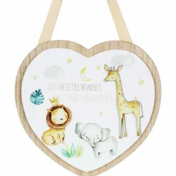 Little Moments Safari Wooden Heart Plaque><noscript><img width=