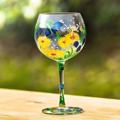 Bluebells & Dandelions Bees Gin Glass>Lynsey Johnstone Clearance