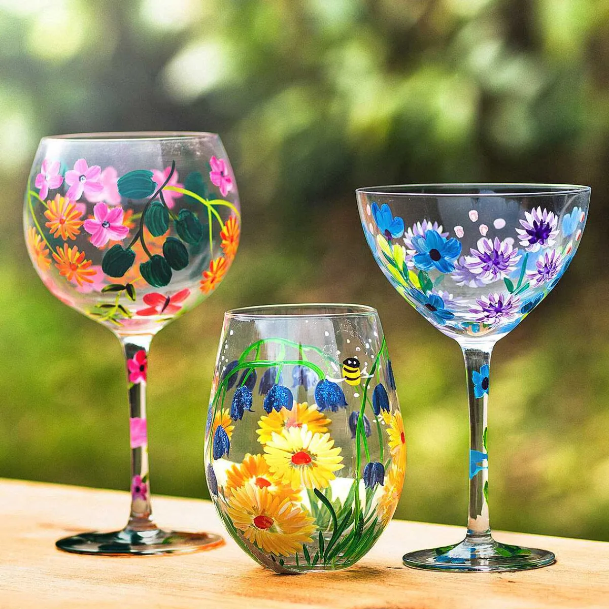 Cornflowers Cocktail Glass>Lynsey Johnstone Cheap