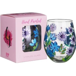 Cornflowers Stemless Glass>Lynsey Johnstone New