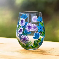 Cornflowers Stemless Glass><noscript><img width=