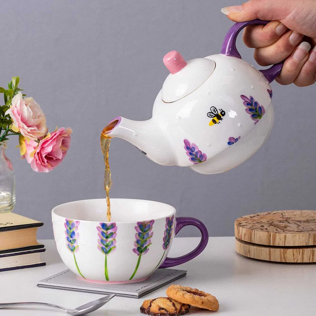 Lavender & Bees Tea For One>Lynsey Johnstone Cheap