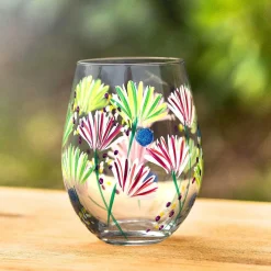 Meadow Thistles Stemless Glass><noscript><img width=