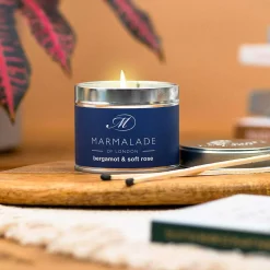 Bergamot & Soft Rose 210G Tin Soy Candle><noscript><img width=