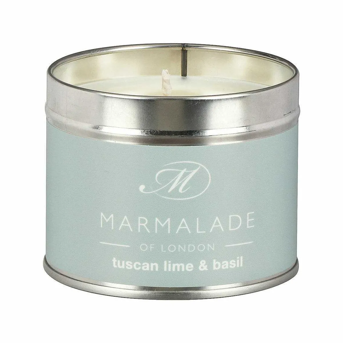 Tuscan Lime & Basil 210G Tin Soy Candle>Marmalade of London Clearance