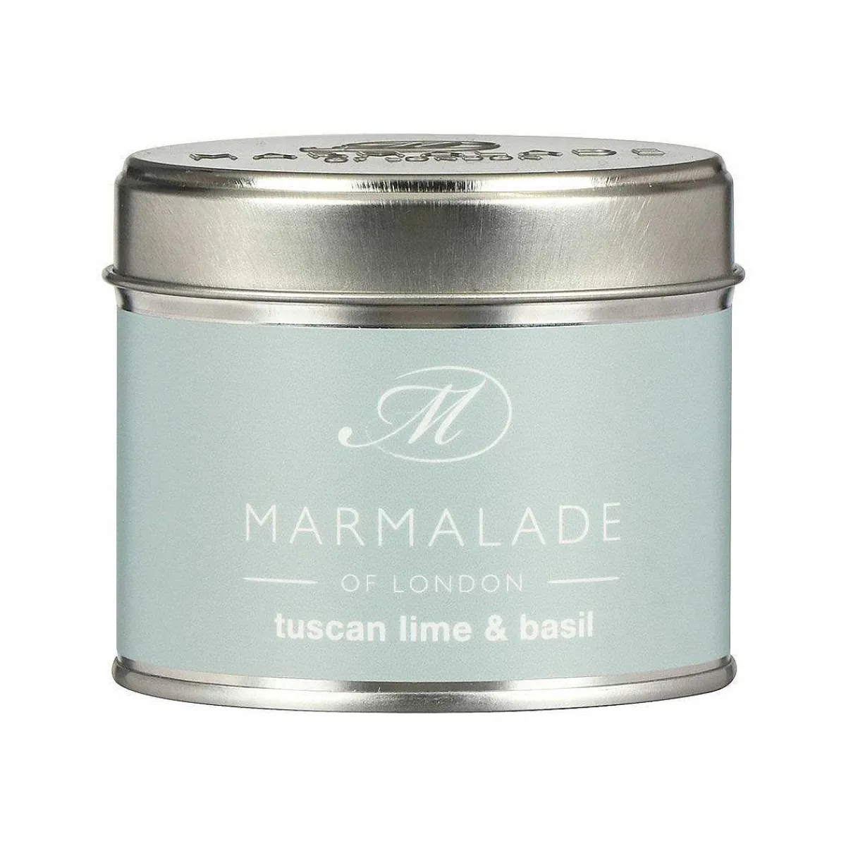 Tuscan Lime & Basil 210G Tin Soy Candle>Marmalade of London Clearance