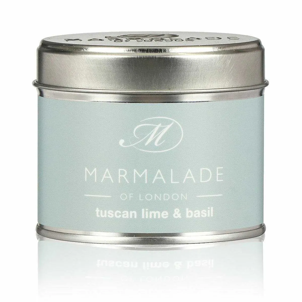 Tuscan Lime & Basil 210G Tin Soy Candle>Marmalade of London Clearance