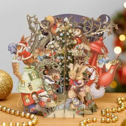 Christmas Bunnies 3D Christmas Card><noscript><img width=