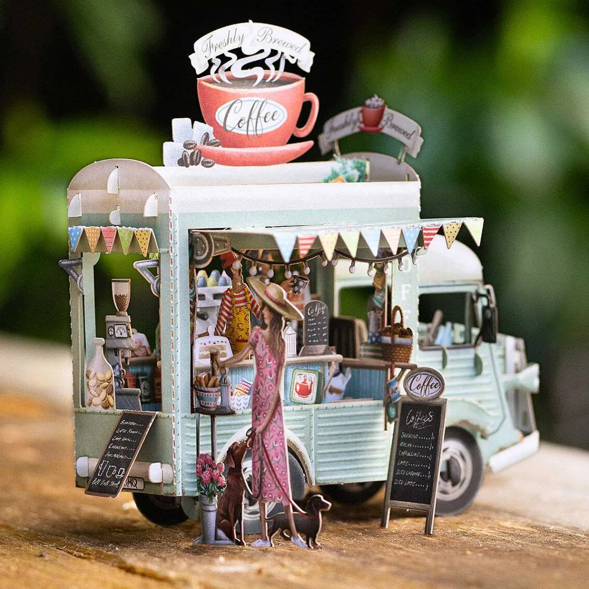 'Coffee Truck' 3D Greetings Card>Me & McQ Outlet