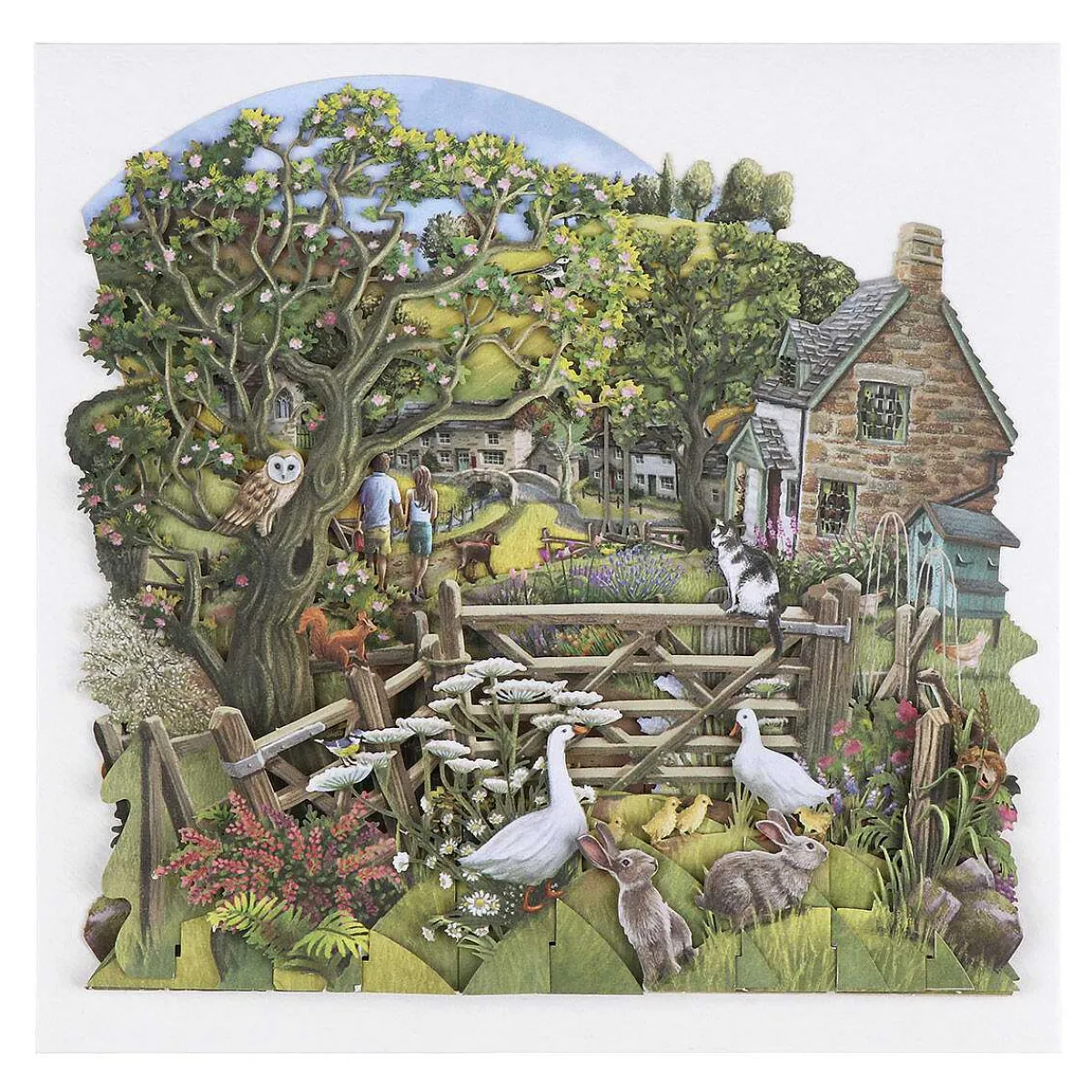 'Countryside' 3D Greetings Card>Me & McQ Cheap
