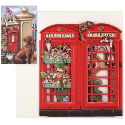 Dog & Bone 3D Greetings Card><noscript><img width=