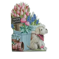 "Flower Seller's Bike" Blue 3D Birthday Card>Me & McQ Flash Sale