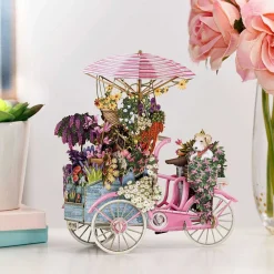 "Flower Seller's Pink Bicycle" 3D Birthday Card>Me & McQ Discount