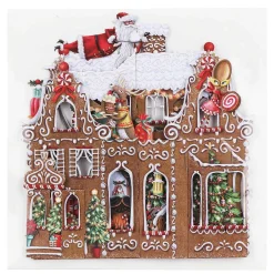 'Gingerbread House' 3D Christmas Card><noscript><img width=
