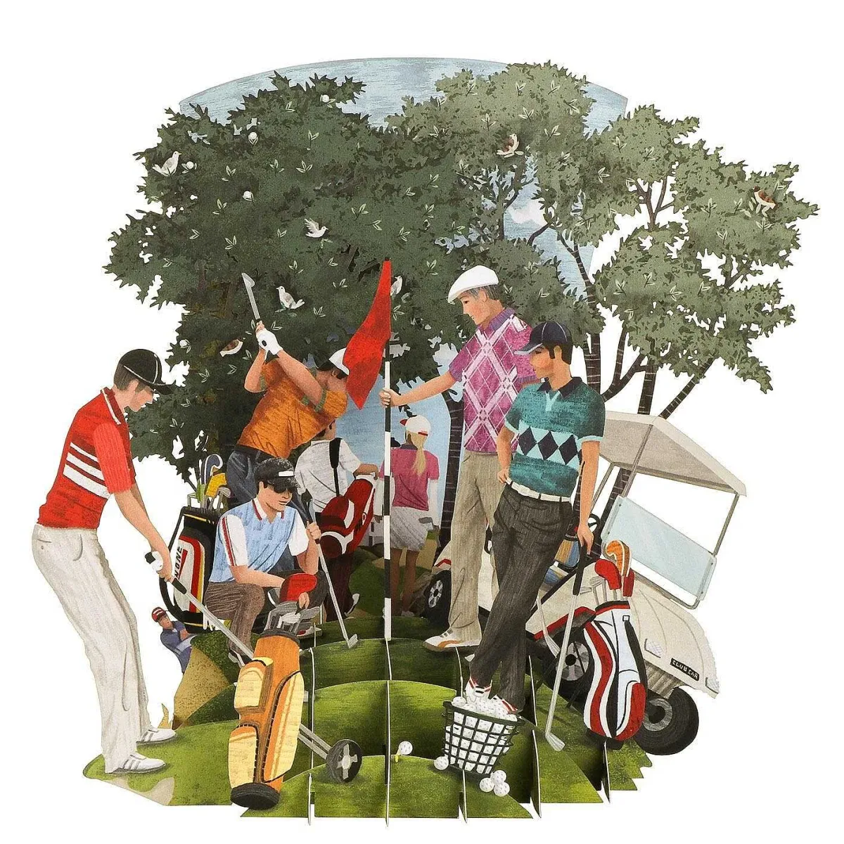 "Golf World" 3D Greetings Card>Me & McQ Online