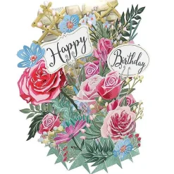"Happy Birthday Flowers" 3D Card>Me & McQ Best