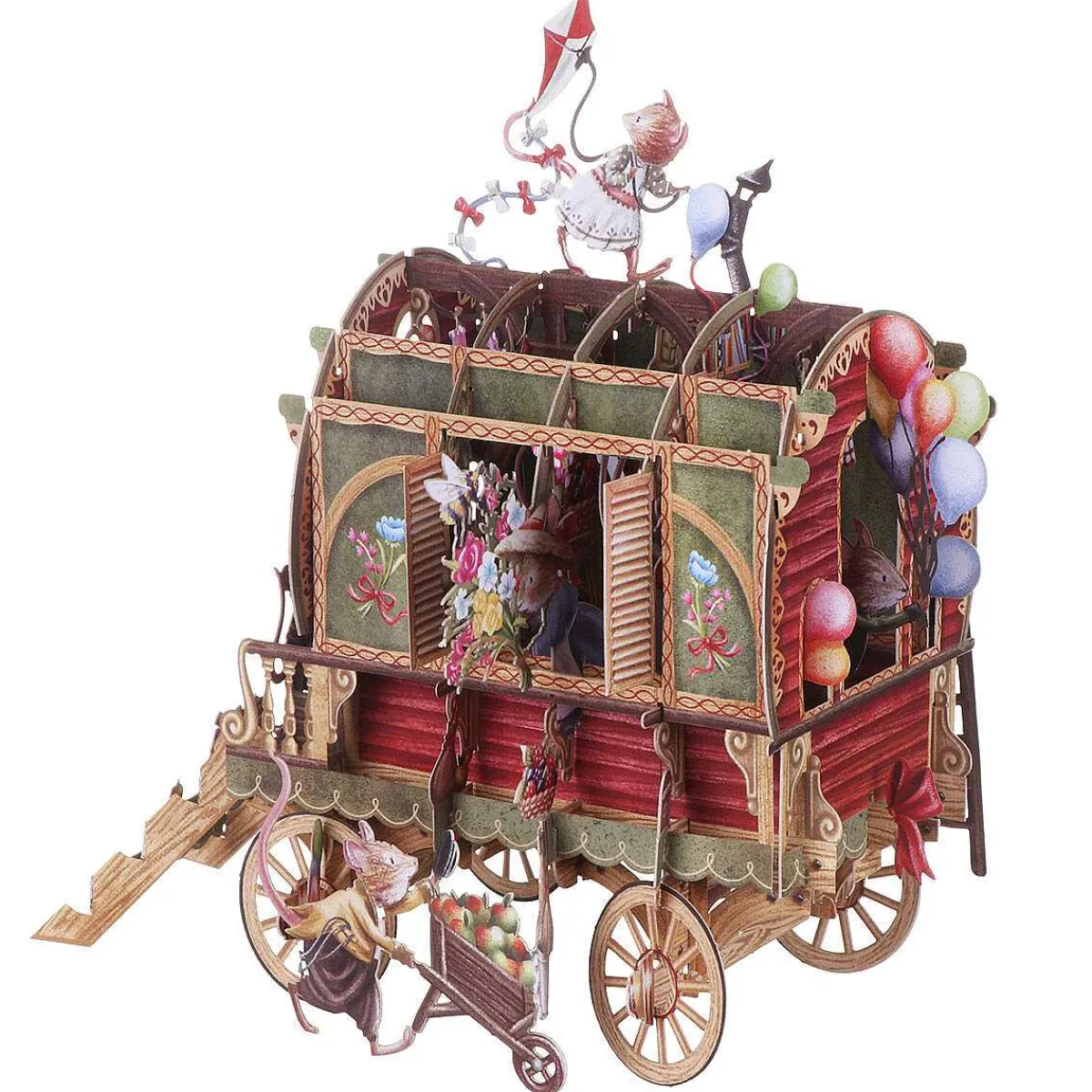 Mouse Caravan 3D Greetings Card>Me & McQ Outlet