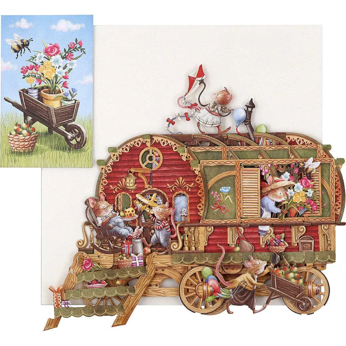 Mouse Caravan 3D Greetings Card>Me & McQ Outlet