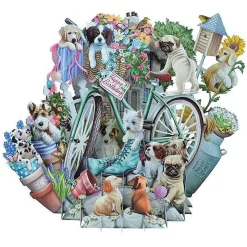 "Puppies" 3D Birthday Card>Me & McQ Discount