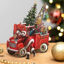 'santa's Pickup' 3D Christmas Card><noscript><img width=
